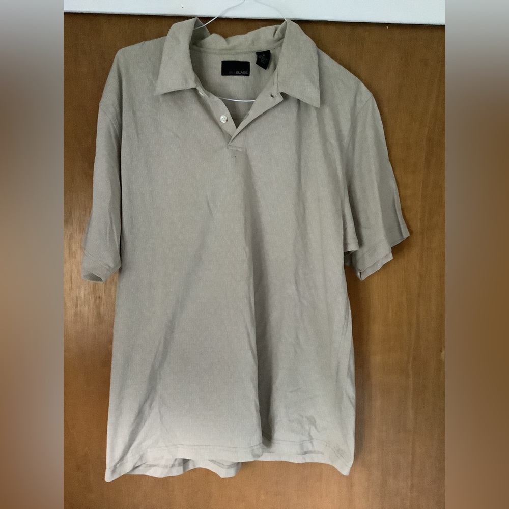 ⭐️Men's Bill Blass Polo Shirt Beige Size XL